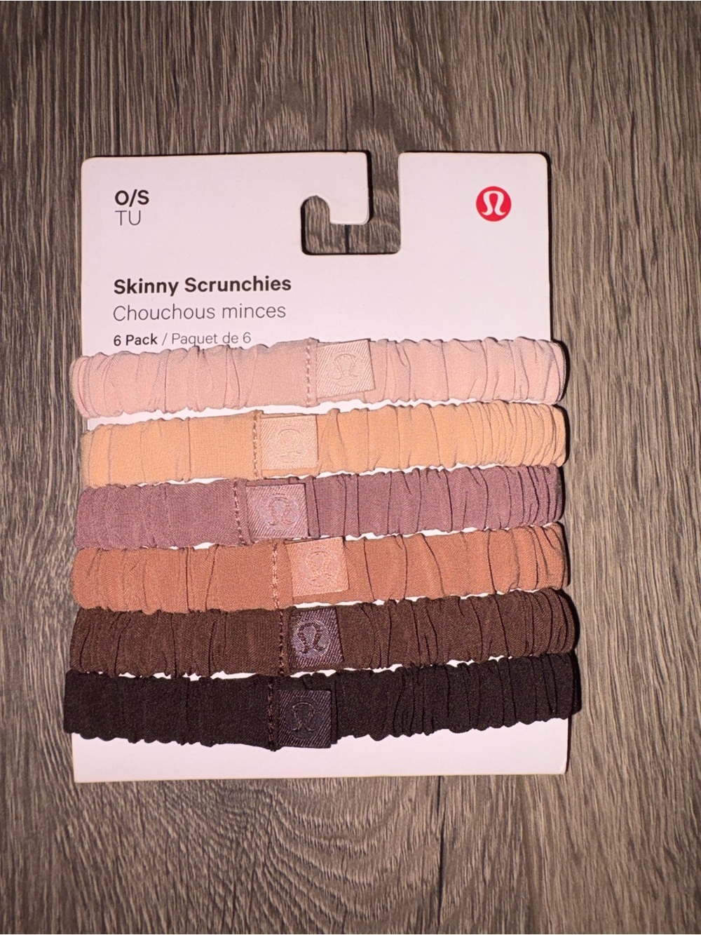 Lululemon Skinny Scrunchies 6-Pack in Neutral Tones
